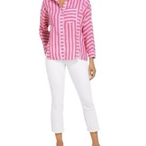 Vineyard Vines Pink and White Striped Shirt